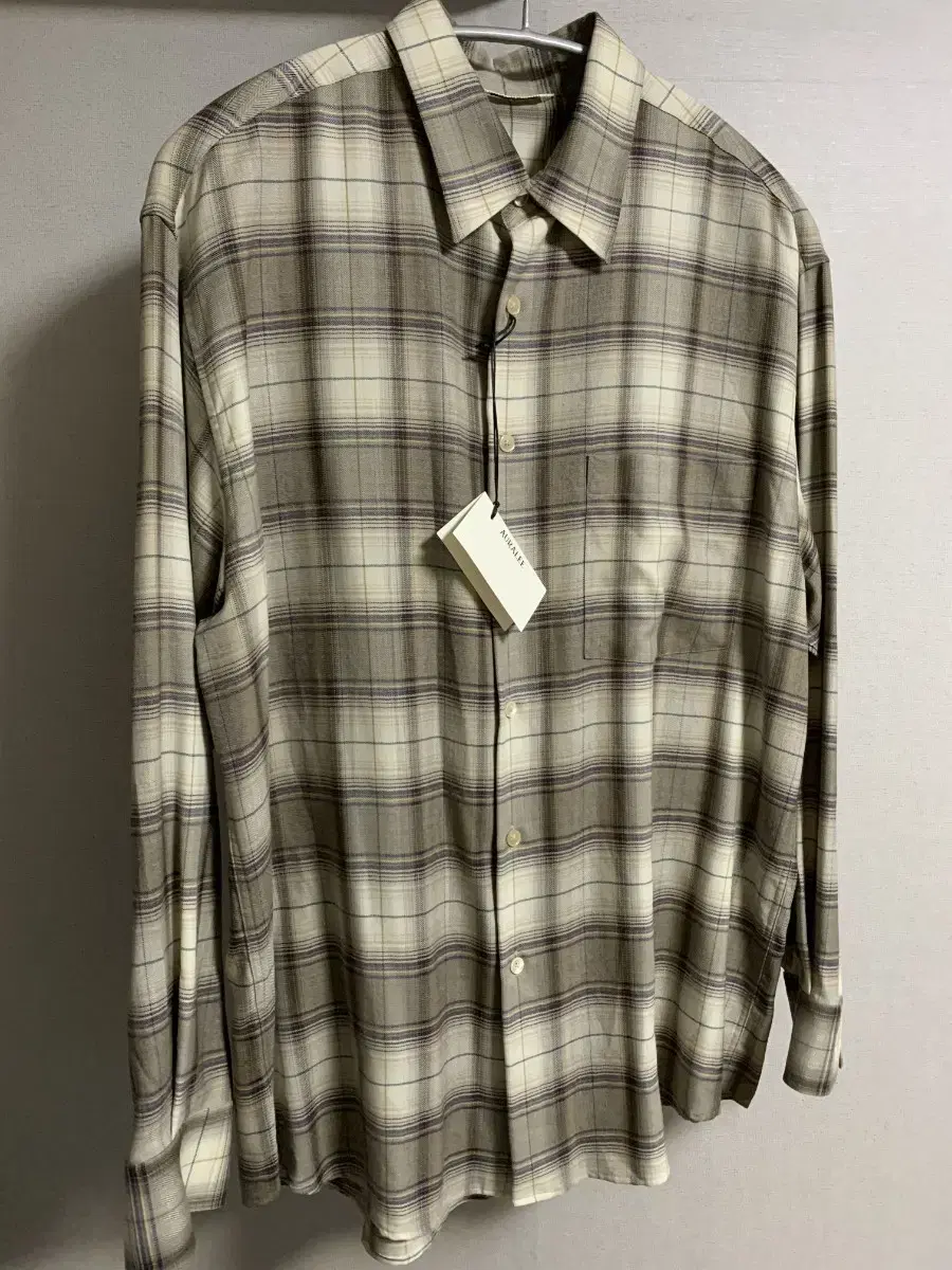 AURALEE | 오라리 Aurari 25SS Super light wool checked shirt